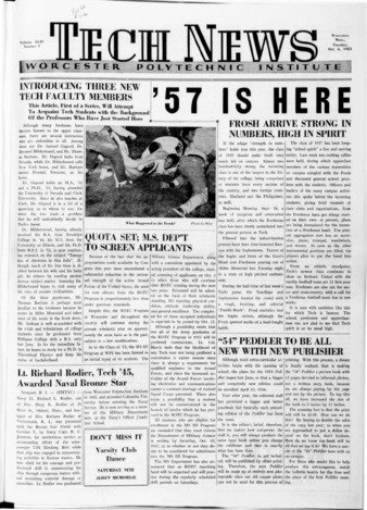 Tech News Volume 44, Issue 1, October 6, 1953 la vignette