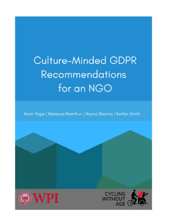 Culture-Minded GDPR Recommendations for an NGO thumbnail