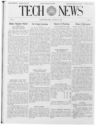 Tech News Volume 7, Issue 18, January 25, 1916 Miniaturansicht