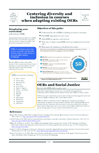 Guides to Adopting, Adapting, Creating Inclusive OERs thumbnail