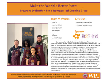 Make the World a Better Plate: Program Evaluation for a Refugee-led Cooking Class thumbnail