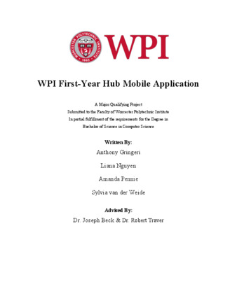 WPI First-Year Hub Mobile Application thumbnail