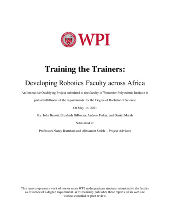 Training the Trainers: Developing Robotics Faculty across Africa thumbnail