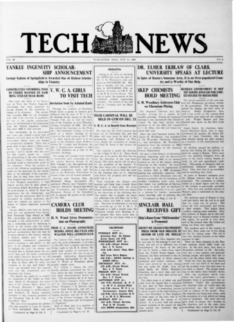 Tech News Volume 22, Issue 06, November 11, 1930 Miniaturansicht