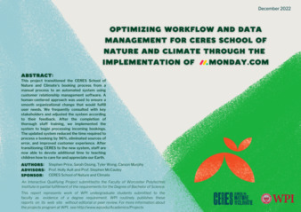 Optimizing Workflow and Data Management for the CERES School of Nature and Climate Through the Implementation of Monday.com thumbnail