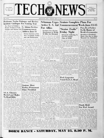 Tech News Volume 31, Issue 29, May 21, 1940 Miniaturansicht
