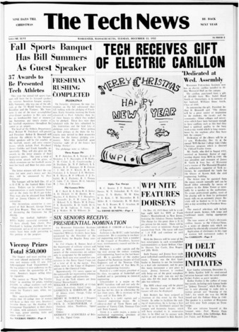 Tech News Volume 46, Issue 5, December 13, 1955 thumbnail