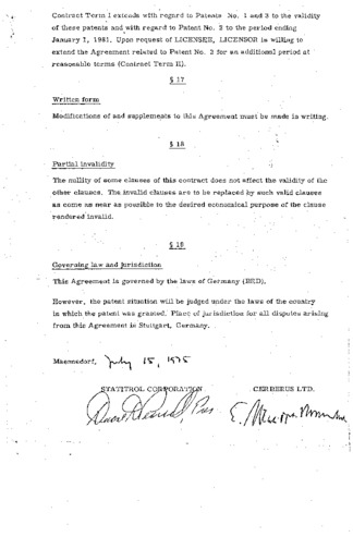 License Agreement Between Statitrol and Cereberus Ltd. miniatura
