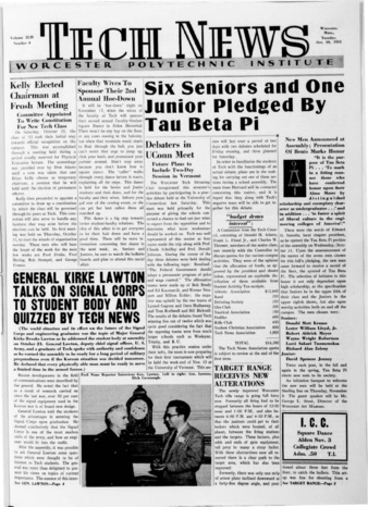 Tech News Volume 42, Issue 4, October 30, 1951 thumbnail