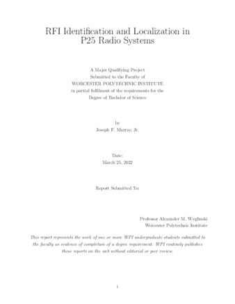 RFI Detection and Localization in P25 Radio Systems thumbnail