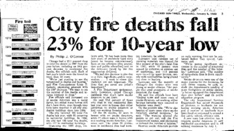 City fire deaths fall 23% for 10-year low 缩图
