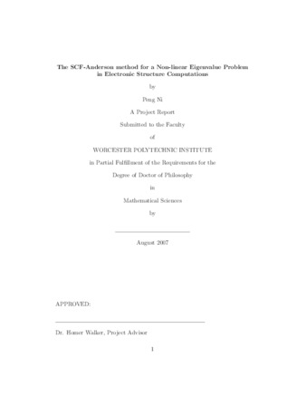 The SCF-Anderson method for a Non-linear Eigenvalue Problem in Electronic Structure Computations Miniatura