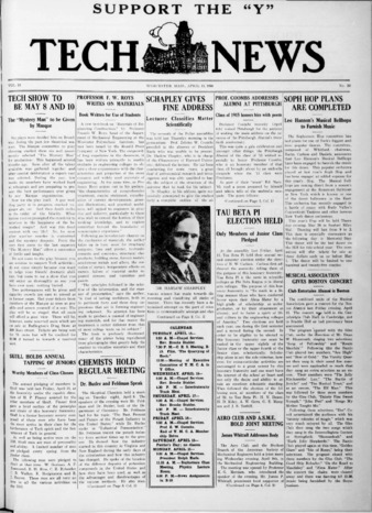 Tech News Volume 21, Issue 22, April 15, 1930 Miniaturansicht
