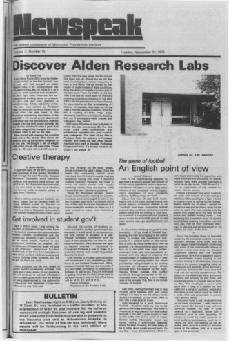 Newspeak Volume 03, Issue 15, September 23, 1975 thumbnail