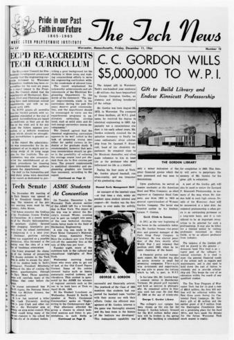 Tech News Volume 55, Issue 12, December 11, 1964 thumbnail