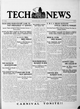 Tech News Volume 18, Issue 12, January 18, 1927 Miniaturansicht