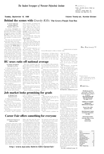 Newspeak Volume 26, Issue 16, September 15, 1998 thumbnail