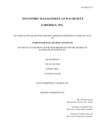 Inventory Management at Wachusett Earthday, Inc. thumbnail