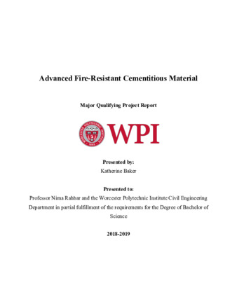 Advanced Fire-Resistant Cementitious Material thumbnail