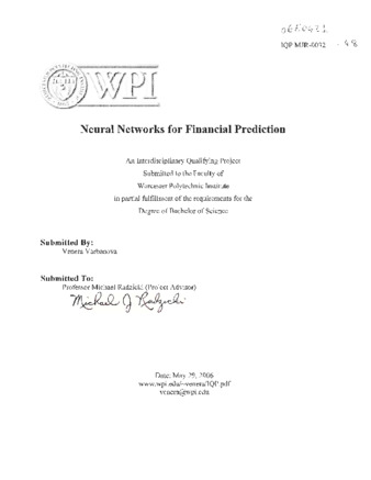 Neural networks for financial prediction. thumbnail