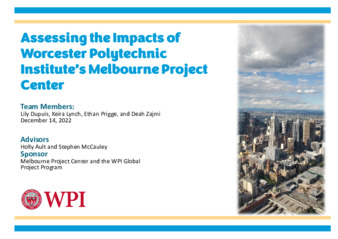 Assessing the Impacts of Worcester Polytechnic Institute's Melbourne Project Center thumbnail