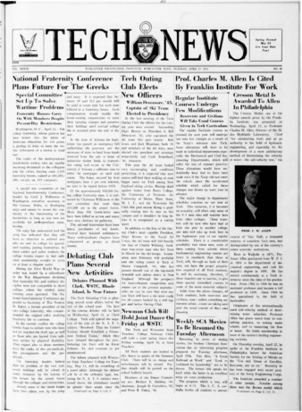 Tech News Volume 33, Issue 40, April 27, 1942 Miniaturansicht