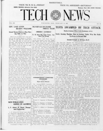 Tech News Volume 12, Issue 19, February 15, 1921 thumbnail