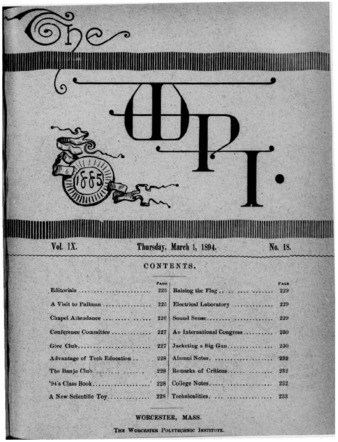 The WPI Volume 9, Issue 18, March 1, 1894 thumbnail