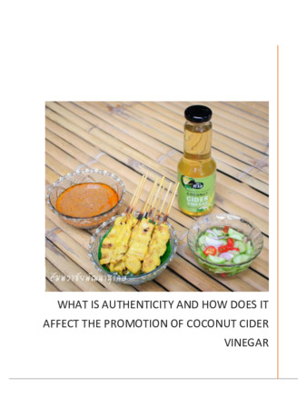 What is authenticity and how does it affect the promotion of coconut cider vinegar thumbnail