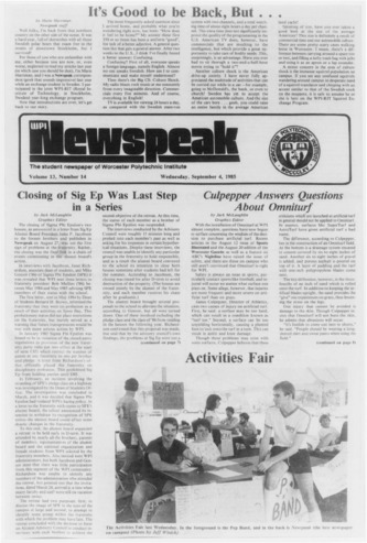 Newspeak Volume 13, Issue 14, September 4, 1985 miniatura