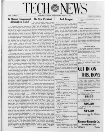Tech News Volume 2, Issue 22, March 1, 1911 Miniaturansicht